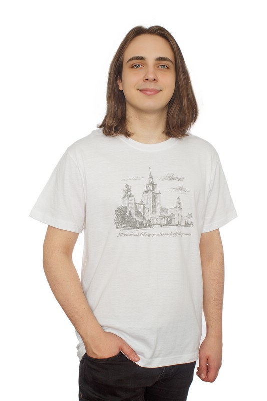 Футболка с видом главного здания МГУ имени М.В. Ломоносова