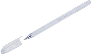 Ручка гелевая белая пастель, Crown Hi-Jell Pastel