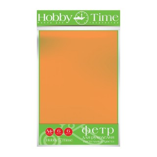 Набор фетра для рукоделия Альт Hobby Time 'Пастельные цвета', А4, 6 л, 6 цв