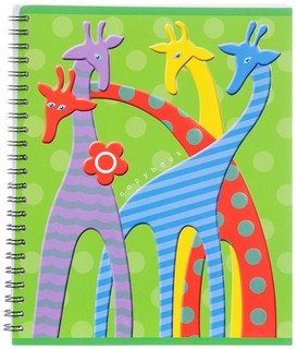 Тетрадь А5, 60 листов, в клетку 'Жирафы', на спирали 1
