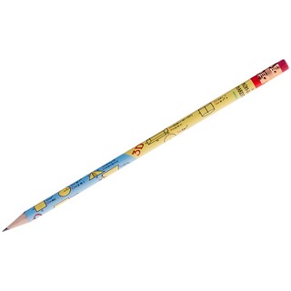 Карандаш ч/г Koh-I-Noor круглый, заточенный, с ластиком, HB 1231