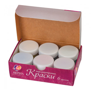 Краски акриловые перламутровые, 6 цветов по 15 мл 3