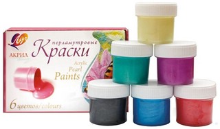 Краски акриловые перламутровые, 6 цветов по 15 мл 4