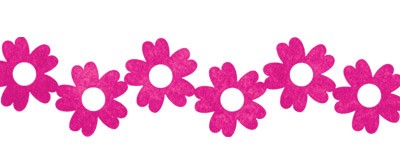 Тесьма декоративная ANNET из фетра, 1 м, фуксия (O078)