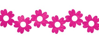 Тесьма декоративная ANNET из фетра, 1 м, фуксия (O078)