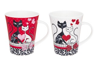 Набор кружек 2 пр. 350 мл 'Киски любовь' 1