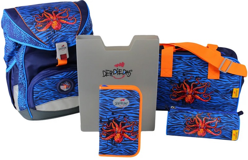 Ранец DerDieDas Ergoflex 'Осьминог' (Octopus Bay) с наполнением (5 предметов)