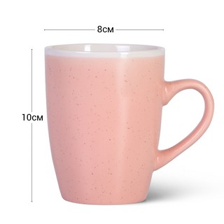 Кружка розовая 380 мл, керамика, Fissman 6077 3