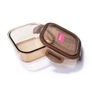 Контейнер стеклянный с пластиковой крышкой 15x15x6см / 800мл, Fissman 6523 2