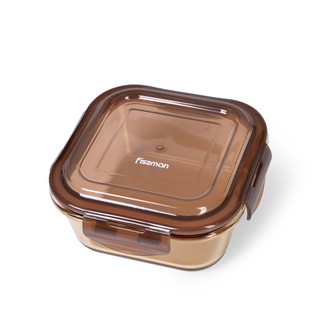 Контейнер стеклянный с пластиковой крышкой 15x15x6см / 800мл, Fissman 6523 3