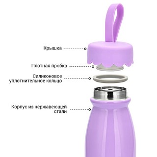 Термос 'Кролик' 450 мл сиреневый, Fissman 9644 4