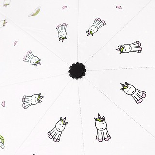 Зонт складной 'Единорожки' (белый) 2