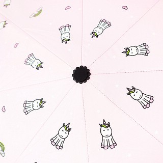 Зонт складной 'Единорожки' (розовый) 2