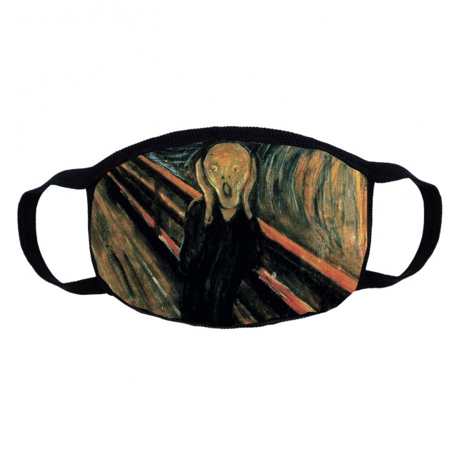 Маска трикотажная многоразовая двухслойная, 'Крик'