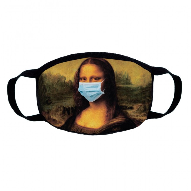 Маска трикотажная многоразовая двухслойная, 'Мона Лиза'
