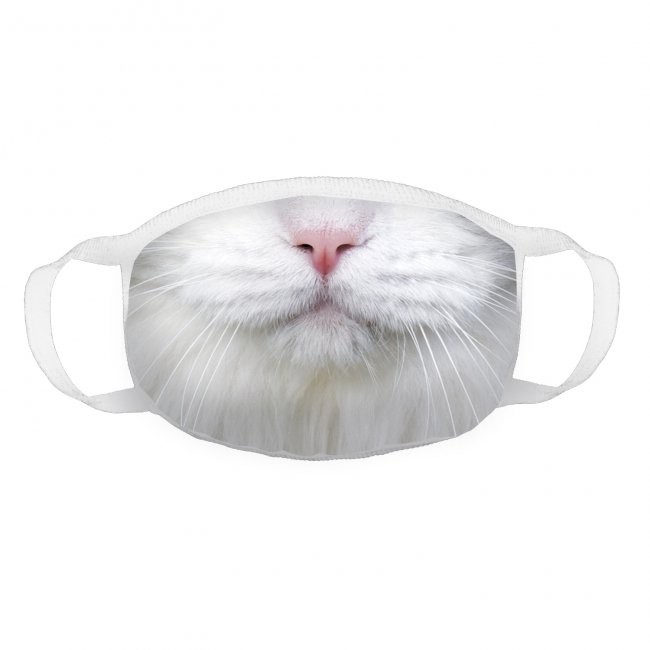 Маска трикотажная многоразовая двухслойная, 'Киса'