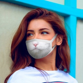 Маска трикотажная многоразовая двухслойная, 'Киса' 3