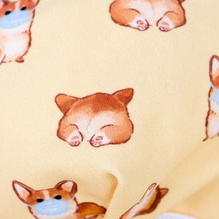 Маска трикотажная многоразовая двухслойная, 'Корги' 4