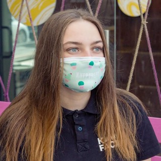 Маска трикотажная многоразовая двухслойная, 'Интроверт' 6