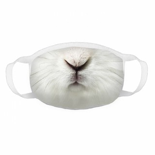 Маска трикотажная многоразовая двухслойная, 'Белый кролик' 1