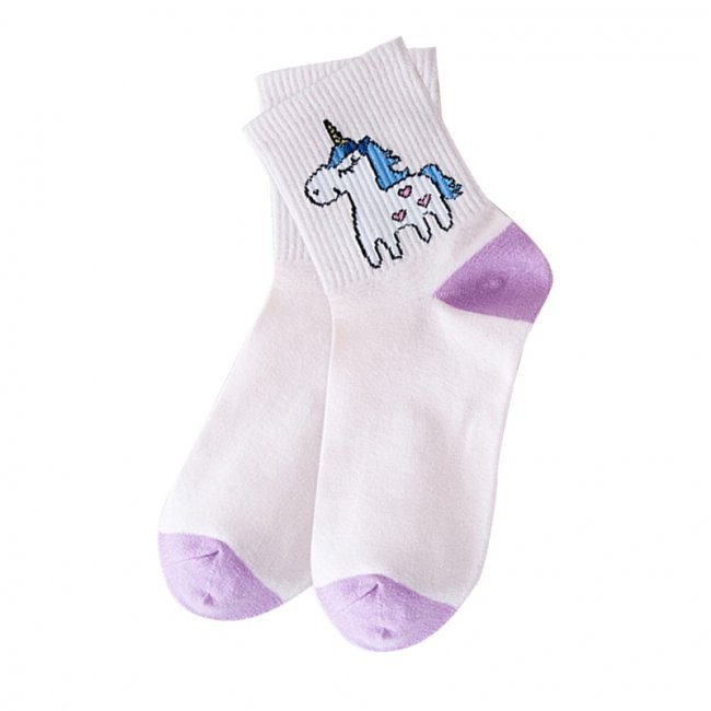 Носки 'Единорожек' (белые)