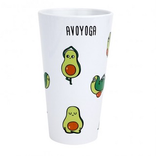 Кружка большая 'Авокадо и йога'