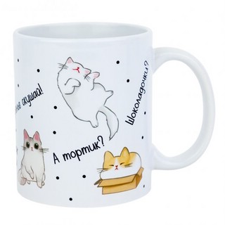 Кружка 'Мысли и котики' 4