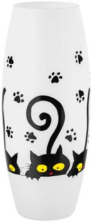Ваза-бочонок 'Озорные котята' 11х11х26 см, стекло 3