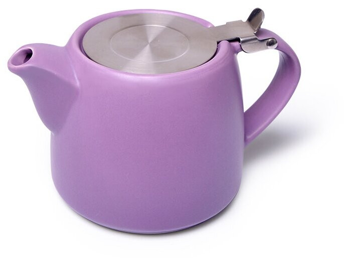 Чайник Fissman заварочный 600 мл с ситечком, керамика, цвет сиреневый, артикул 9391