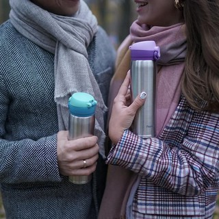 Термокружка 430 мл, сталь + аквамарин, Fissman 9822 7