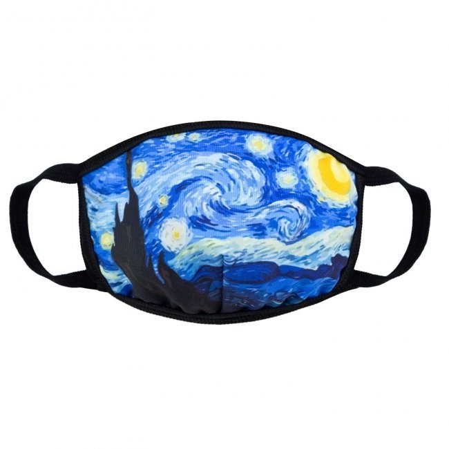Маска трикотажная многоразовая двухслойная, 'Ван Гог'