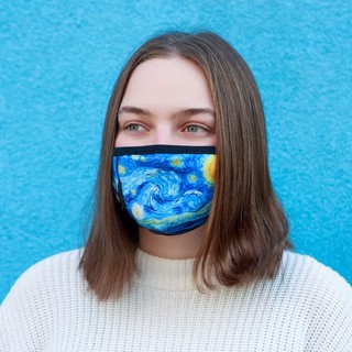 Маска трикотажная многоразовая двухслойная, 'Ван Гог' 4