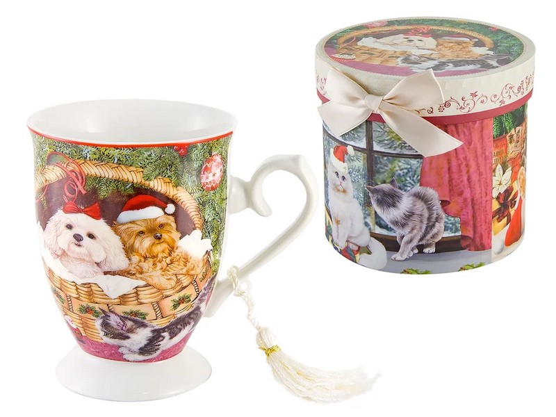 Кружка 'Котики-собачки', фарфор