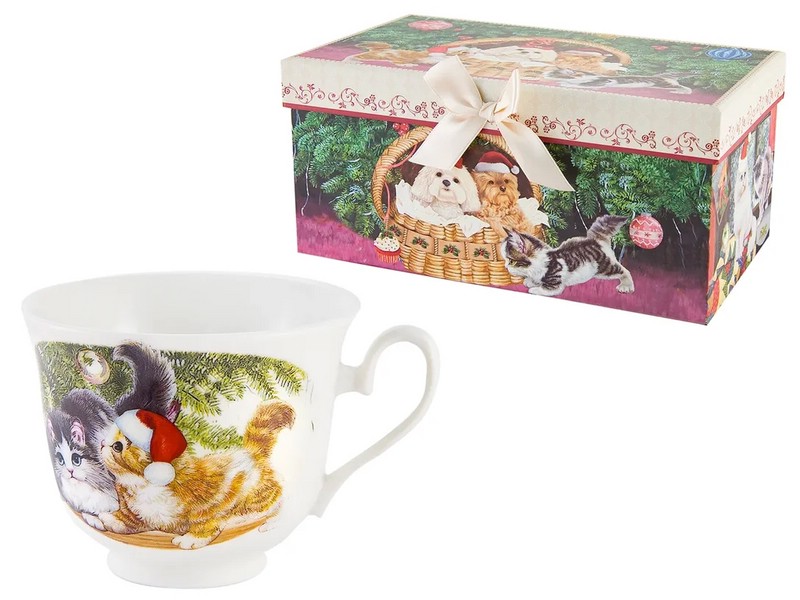 Фарфоровая чашка для чая с блюдцем