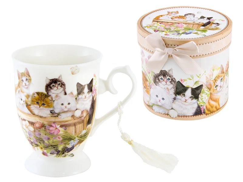 Фарфоровая чашка 'Котики'