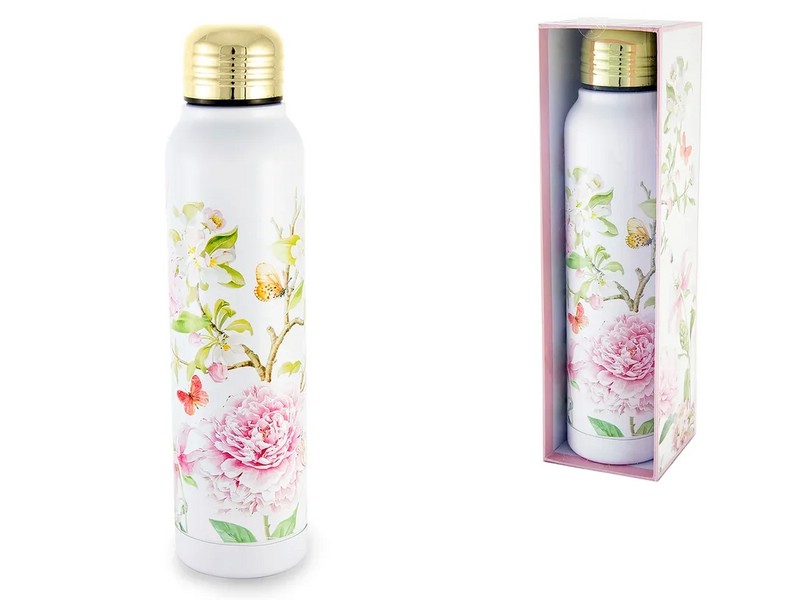 Бутылка-термос из нержавеющей стали 'Пионы'