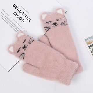 Варежки 'Котики' (розовые) 5