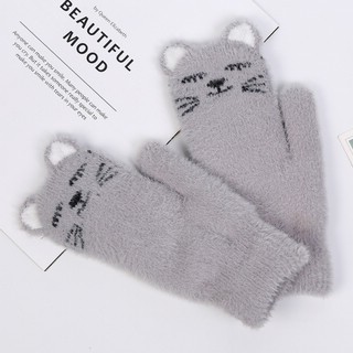 Варежки 'Котики' (серые) 2