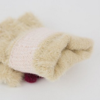 Варежки с рожками (бежевые) 7