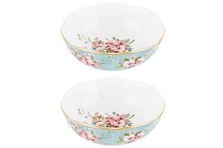 Розетка для варенья, 2 предмета 'Яблоневый цвет на голубом' 3