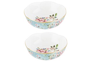 Розетка для варенья, 2 предмета 'Яблоневый цвет на голубом' 5