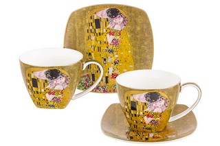 Чайный набор 'Поцелуй' (Климт) 4 предмета