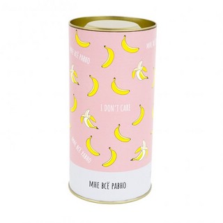 Носки в тубусе (2 пары) 'Банановые' (розовый), разм.35-39 1