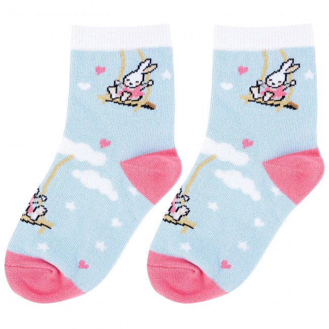 Носки детские 'Зайчики на качелях', разм.16-18 (4-5 лет)