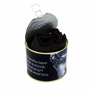 Носки в банке 'Давид советует' (мужские, черные) 4