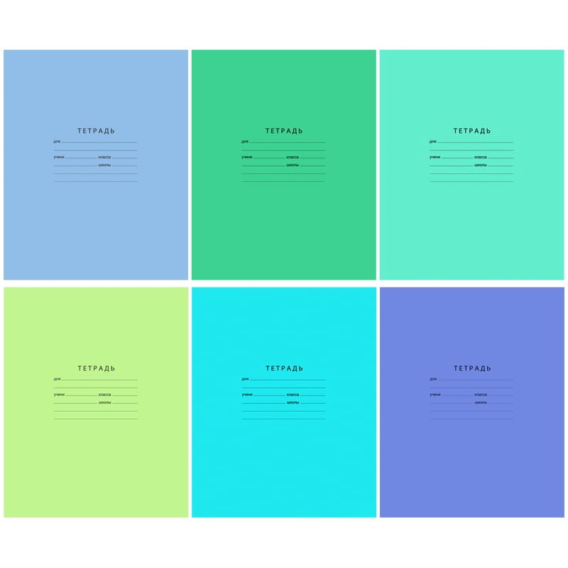 Тетрадь BG 12л., крупная клетка в ассортименте