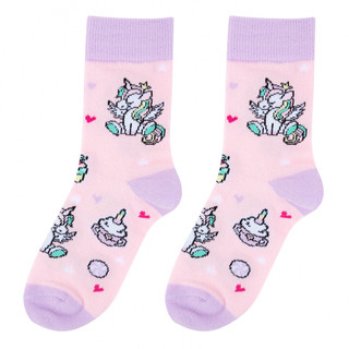 Носки детские 'Единороги и сладости', разм.18-20 (5-7 лет), а...