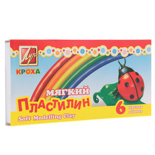 Пластилин Луч восковой 'Кроха', 6 цветов