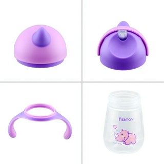 Детский поильник 260 мл, пластиковый, фиолетовый, Fissman 6901 5