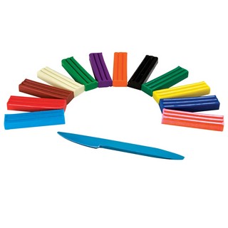 Пластилин восковой 'Кроха' 12 цветов, со стеком 5